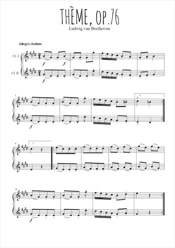 Téléchargez la partition de Thème Op.76